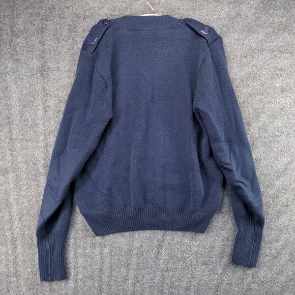 Vintage Military Equipment Company Knit Sweater Mens 40R Blue Pullover V-Neck - Picture 5 of 12